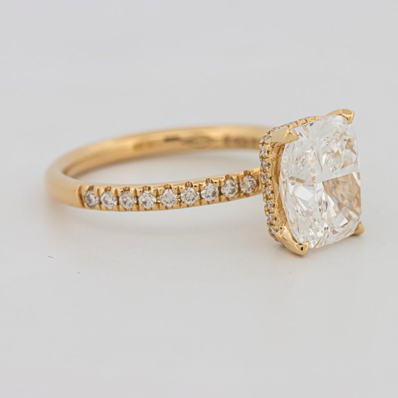 3 CT Under - Halo Cushion Cut Pavé Solitaire (LG) - ZIZOV DIAMONDS