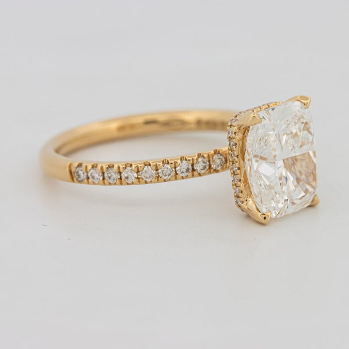 3 CT Under - Halo Cushion Cut Pavé Solitaire (LG) - ZIZOV DIAMONDS