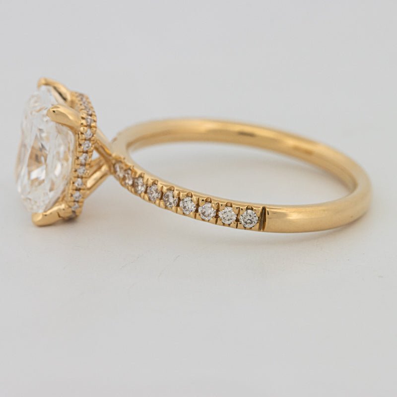 3 CT Under - Halo Cushion Cut Pavé Solitaire (LG) - ZIZOV DIAMONDS