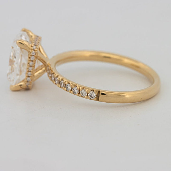 3 CT Under - Halo Cushion Cut Pavé Solitaire (LG) - ZIZOV DIAMONDS