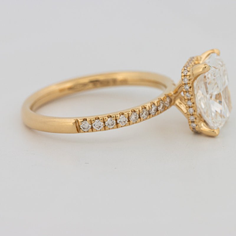 3 CT Under - Halo Cushion Cut Pavé Solitaire (LG) - ZIZOV DIAMONDS