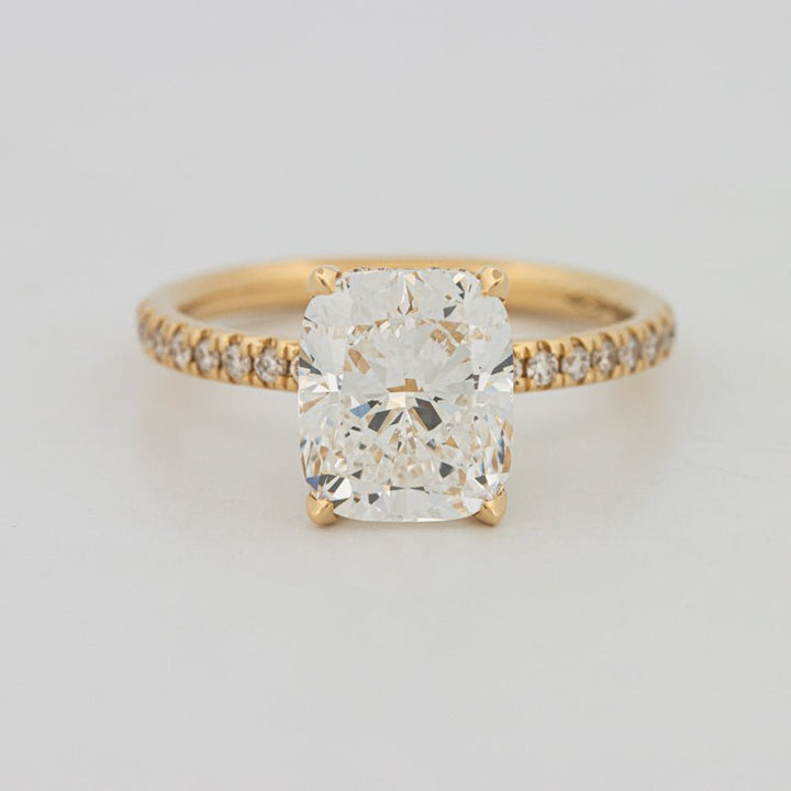 3 CT Under - Halo Cushion Cut Pavé Solitaire (LG) - ZIZOV DIAMONDS
