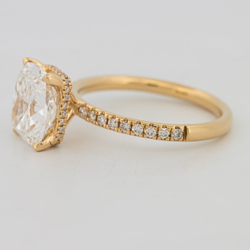 3 CT Under - Halo Cushion Cut Pavé Solitaire (LG) - ZIZOV DIAMONDS