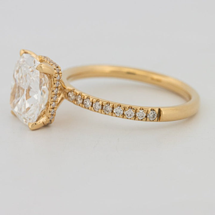 3 CT Under - Halo Cushion Cut Pavé Solitaire (LG) - ZIZOV DIAMONDS