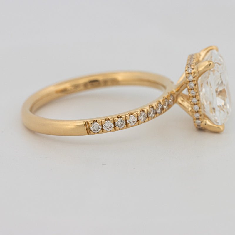 3 CT Under - Halo Cushion Cut Pavé Solitaire (LG) - ZIZOV DIAMONDS