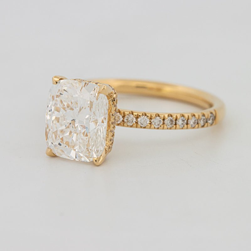 3 CT Under - Halo Cushion Cut Pavé Solitaire (LG) - ZIZOV DIAMONDS