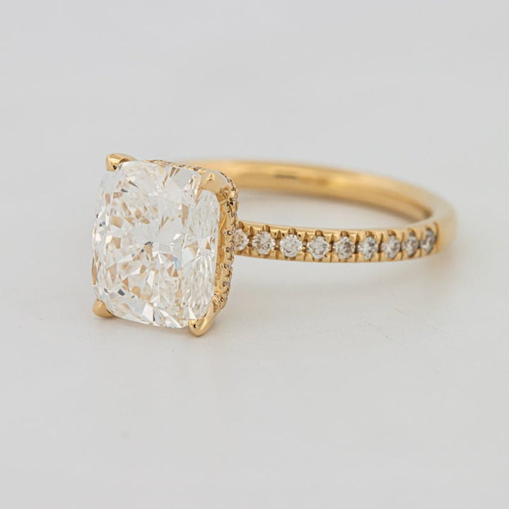 3 CT Under - Halo Cushion Cut Pavé Solitaire (LG) - ZIZOV DIAMONDS
