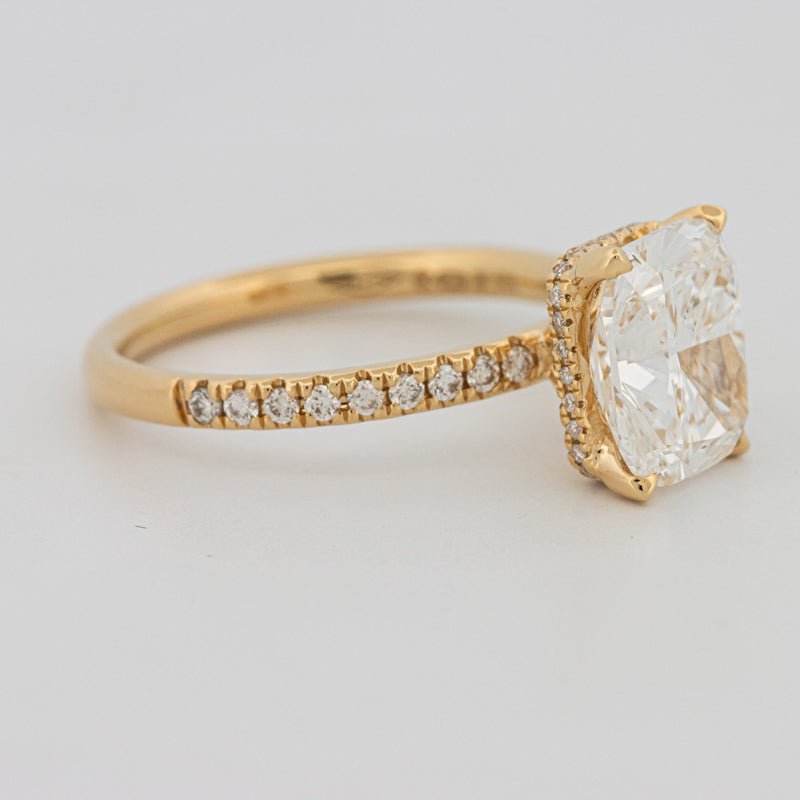 3 CT Under - Halo Cushion Cut Pavé Solitaire (LG) - ZIZOV DIAMONDS
