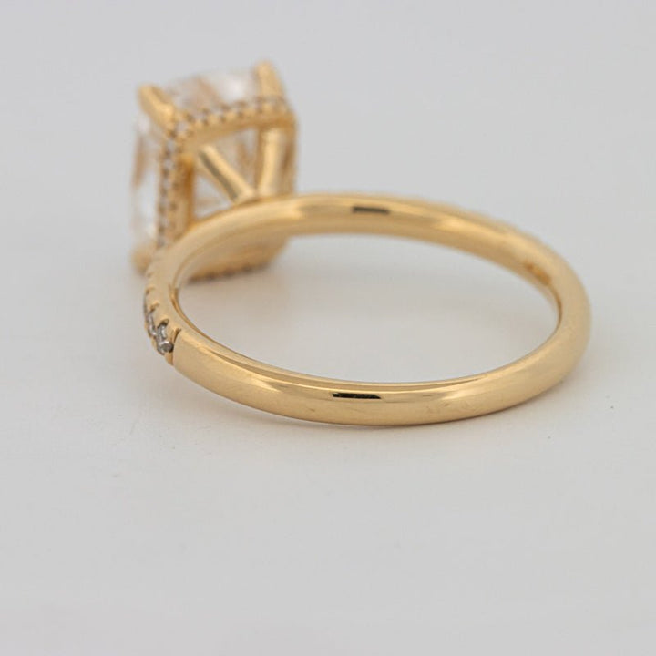 3 CT Under - Halo Cushion Cut Pavé Solitaire (LG) - ZIZOV DIAMONDS