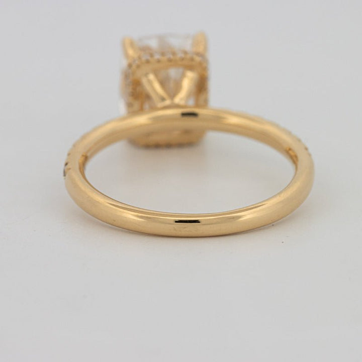 3 CT Under - Halo Cushion Cut Pavé Solitaire (LG) - ZIZOV DIAMONDS