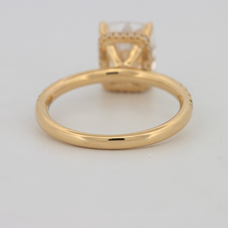 3 CT Under - Halo Cushion Cut Pavé Solitaire (LG) - ZIZOV DIAMONDS