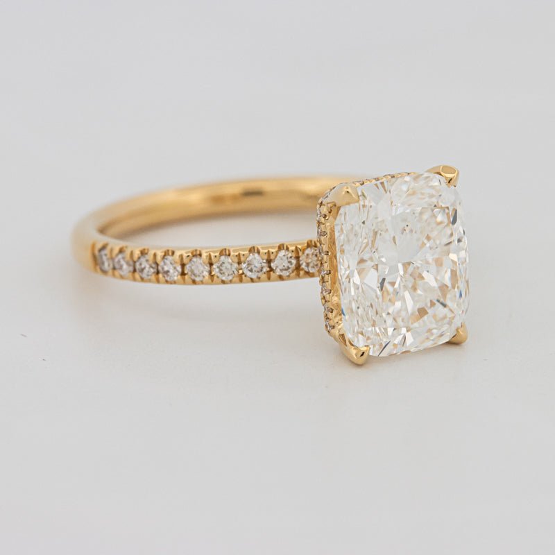 3 CT Under - Halo Cushion Cut Pavé Solitaire (LG) - ZIZOV DIAMONDS