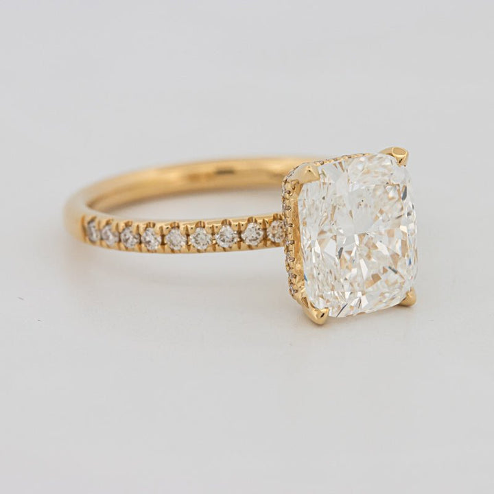 3 CT Under - Halo Cushion Cut Pavé Solitaire (LG) - ZIZOV DIAMONDS