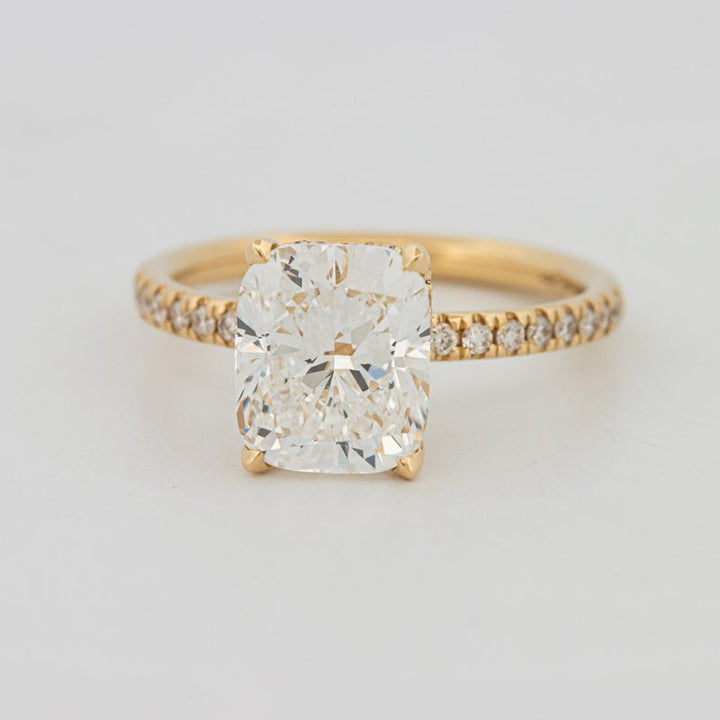 3 CT Under - Halo Cushion Cut Pavé Solitaire (LG) - ZIZOV DIAMONDS