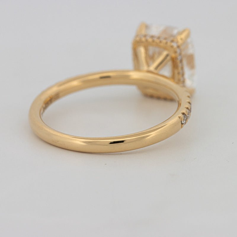 3 CT Under - Halo Cushion Cut Pavé Solitaire (LG) - ZIZOV DIAMONDS