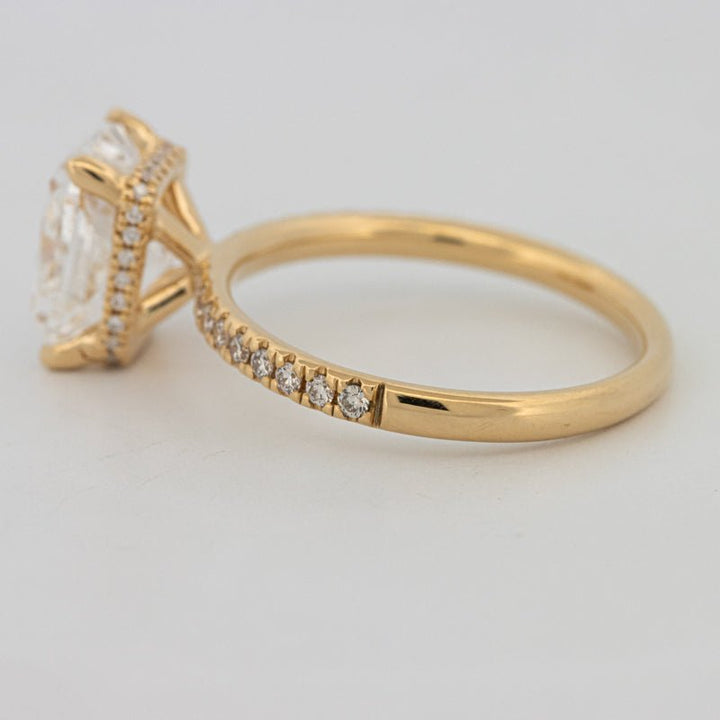 3 CT Under - Halo Cushion Cut Pavé Solitaire (LG) - ZIZOV DIAMONDS