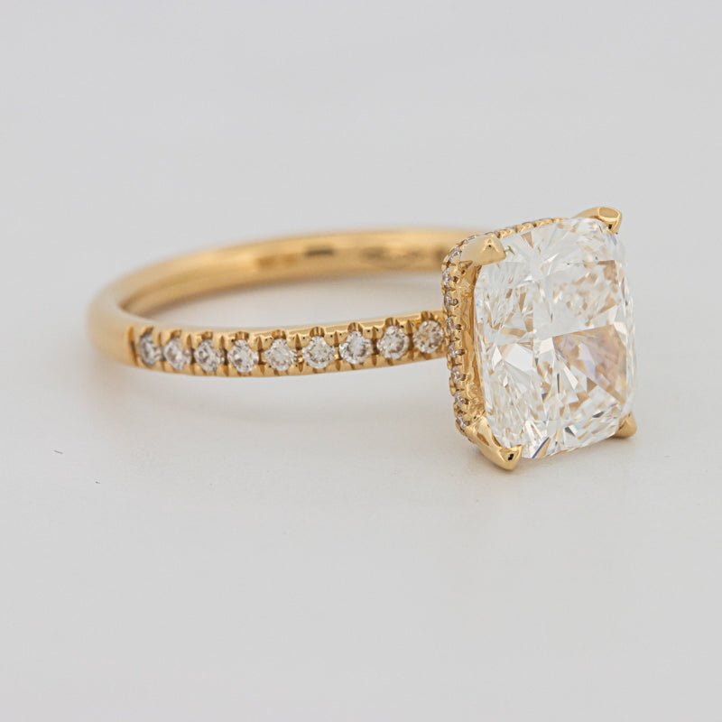 3 CT Under - Halo Cushion Cut Pavé Solitaire (LG) - ZIZOV DIAMONDS