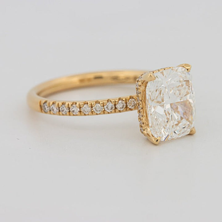 3 CT Under - Halo Cushion Cut Pavé Solitaire (LG) - ZIZOV DIAMONDS