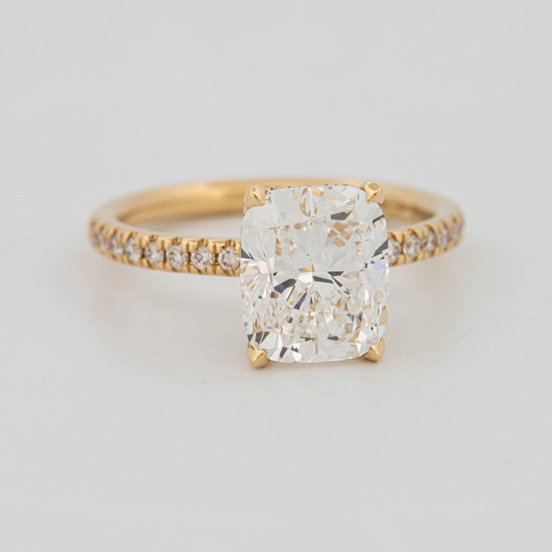 3 CT Under - Halo Cushion Cut Pavé Solitaire (LG) - ZIZOV DIAMONDS