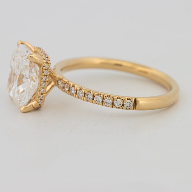 3 CT Under - Halo Cushion Cut Pavé Solitaire (LG) - ZIZOV DIAMONDS