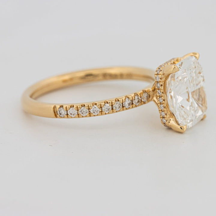 3 CT Under - Halo Cushion Cut Pavé Solitaire (LG) - ZIZOV DIAMONDS