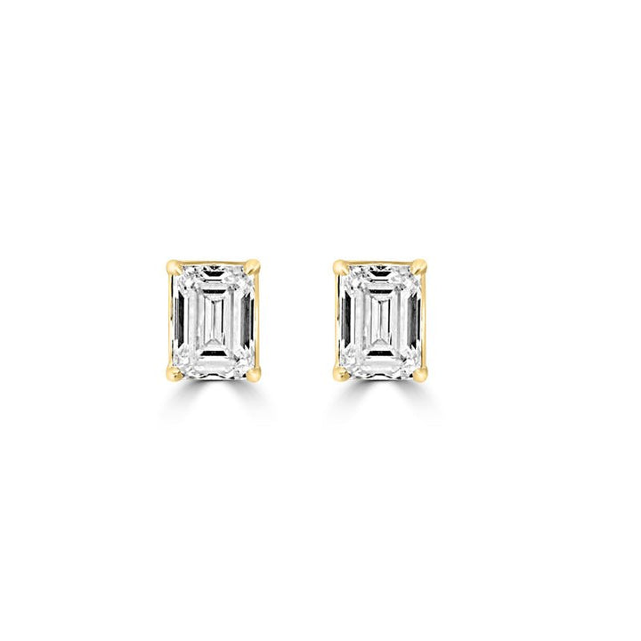 3.00 / 3.00 CT Classic Emerald Studs (LG) - ZIZOV DIAMONDS
