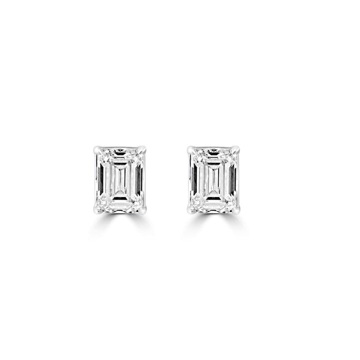 3.00 / 3.00 CT Classic Emerald Studs (LG) - ZIZOV DIAMONDS