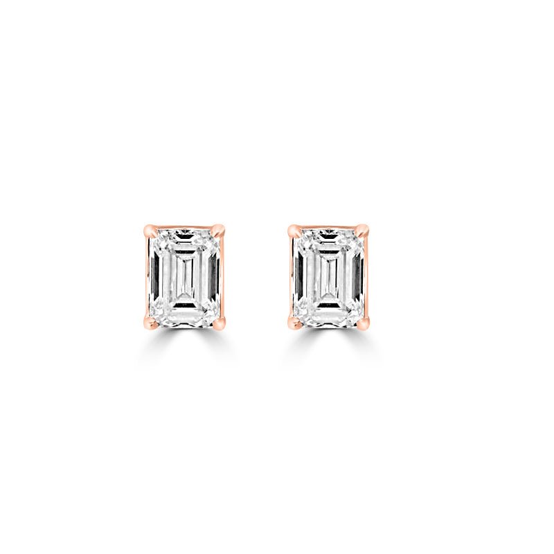 3.00 / 3.00 CT Classic Emerald Studs (LG) - ZIZOV DIAMONDS