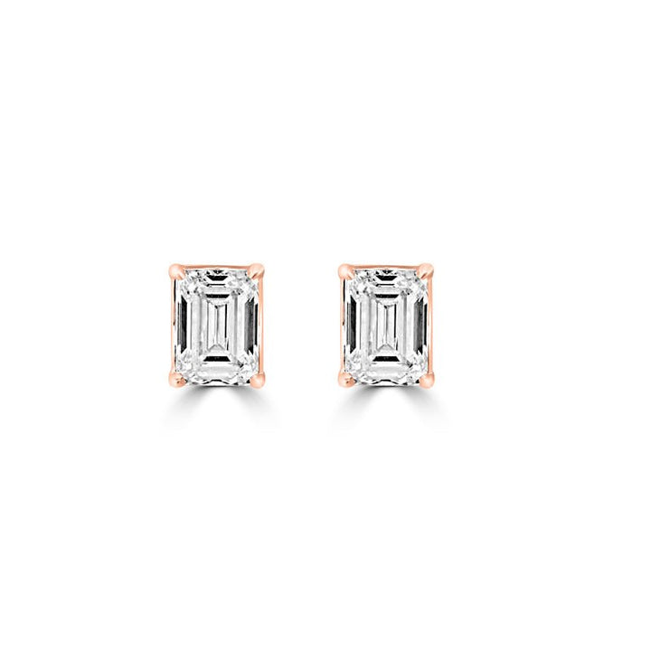 3.00 / 3.00 CT Classic Emerald Studs (LG) - ZIZOV DIAMONDS