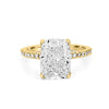 3.50 CT Cushion Cut Pavé Solitaire (LG) - ZIZOV DIAMONDS