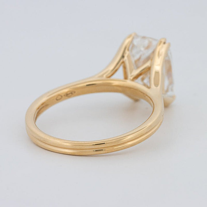 3.50 CT "DoubleClaw" Cushion Cut Solitaire Ring (LG) - ZIZOV DIAMONDS