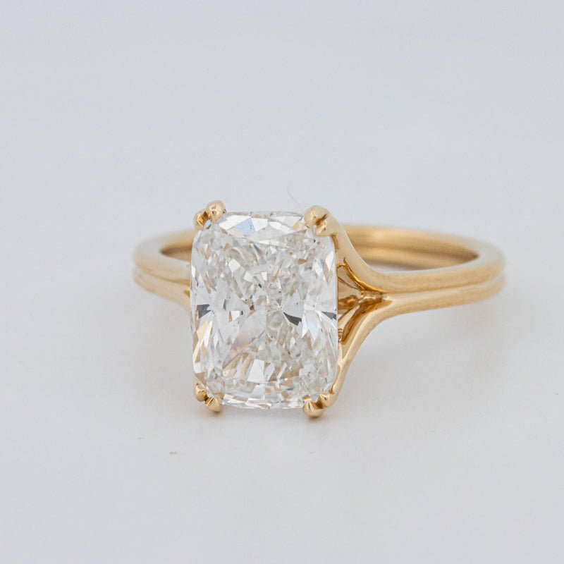 3.50 CT "DoubleClaw" Cushion Cut Solitaire Ring (LG) - ZIZOV DIAMONDS