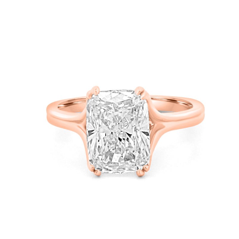 3.50 CT "DoubleClaw" Cushion Cut Solitaire Ring (LG) - ZIZOV DIAMONDS