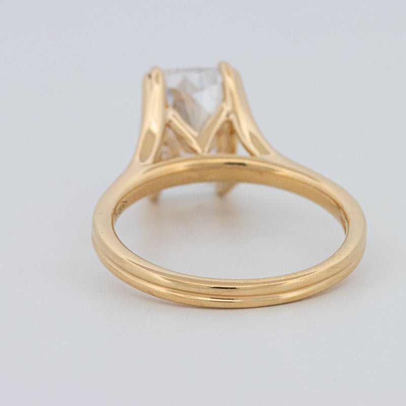 3.50 CT "DoubleClaw" Cushion Cut Solitaire Ring (LG) - ZIZOV DIAMONDS