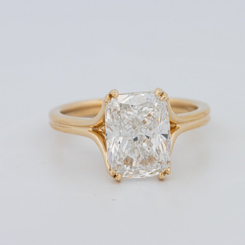 3.50 CT "DoubleClaw" Cushion Cut Solitaire Ring (LG) - ZIZOV DIAMONDS