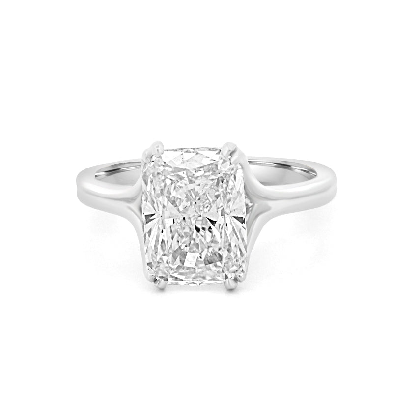 3.50 CT "DoubleClaw" Cushion Cut Solitaire Ring (LG) - ZIZOV DIAMONDS