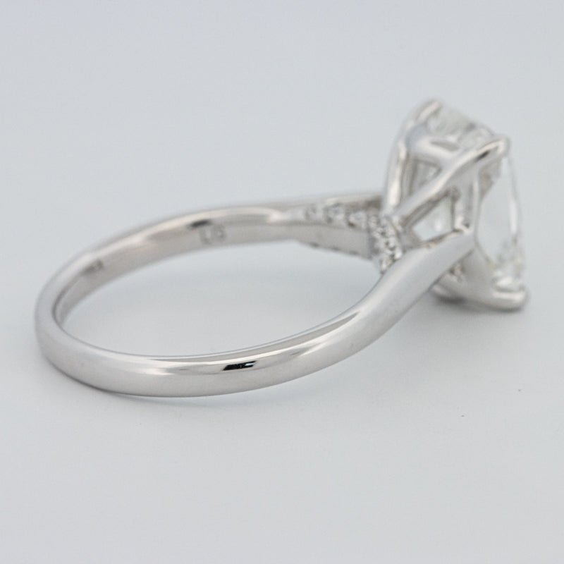 3.51 CT Cushion Cut Under - Halo Solitaire Ring (LG) - ZIZOV DIAMONDS
