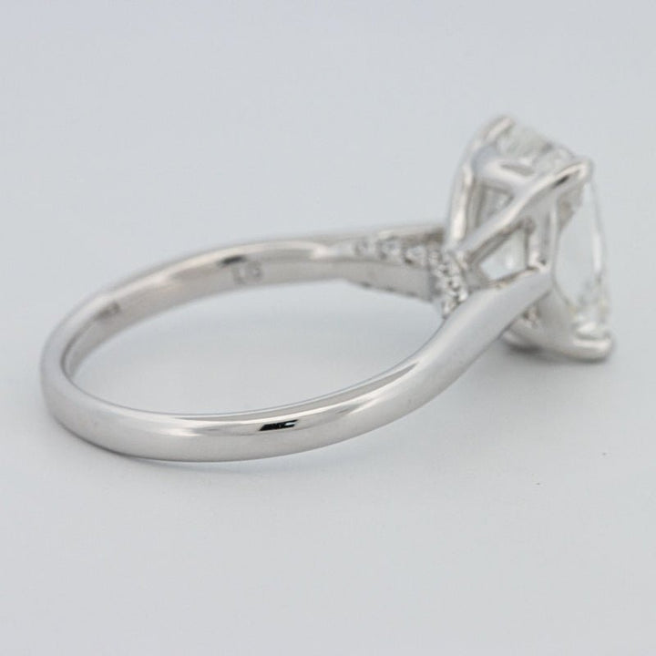 3.51 CT Cushion Cut Under - Halo Solitaire Ring (LG) - ZIZOV DIAMONDS