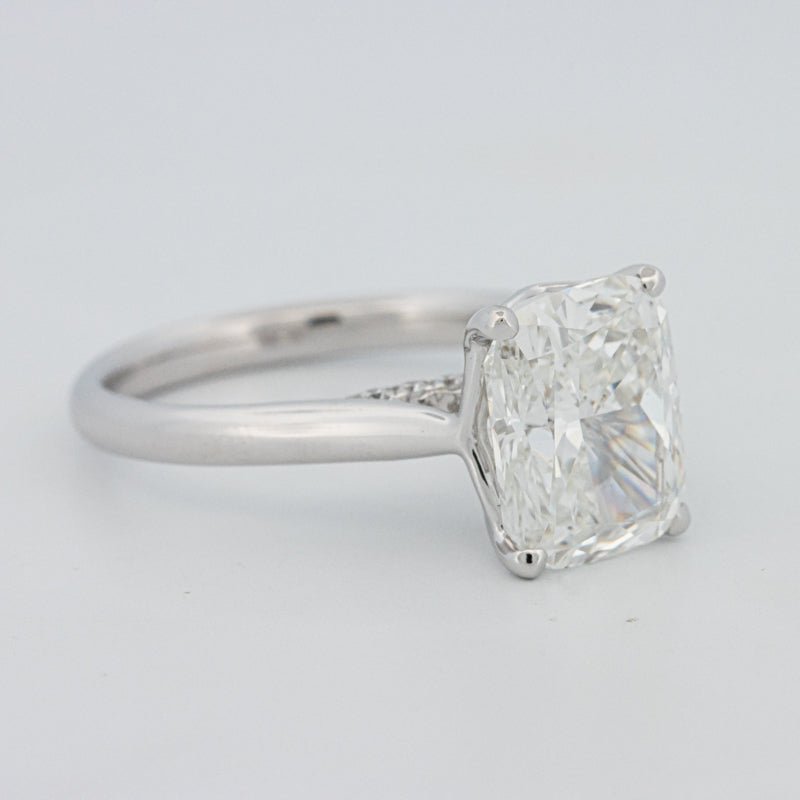 3.51 CT Cushion Cut Under - Halo Solitaire Ring (LG) - ZIZOV DIAMONDS
