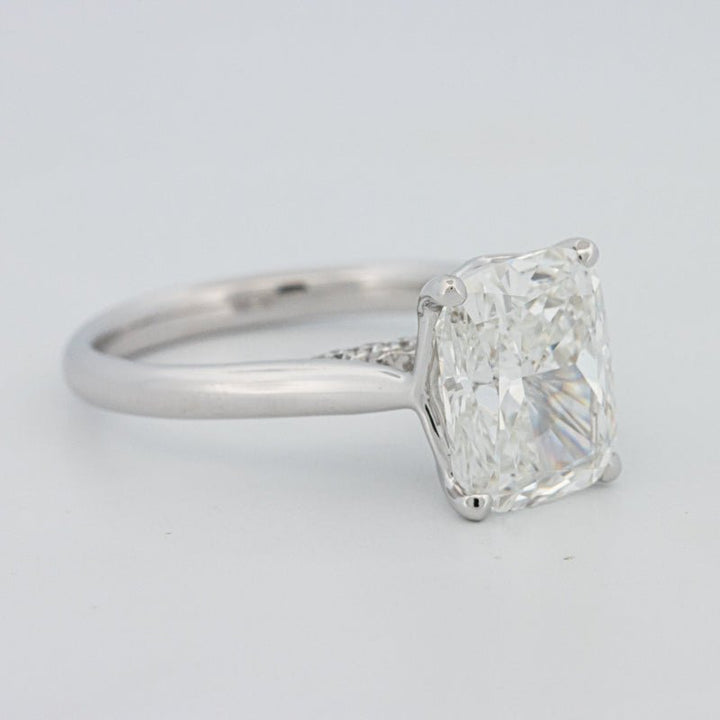 3.51 CT Cushion Cut Under - Halo Solitaire Ring (LG) - ZIZOV DIAMONDS