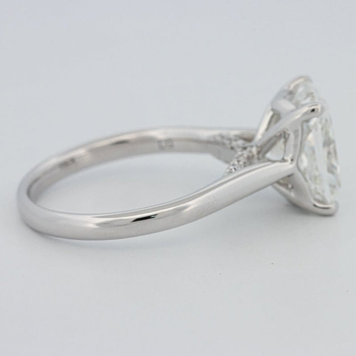 3.51 CT Cushion Cut Under - Halo Solitaire Ring (LG) - ZIZOV DIAMONDS