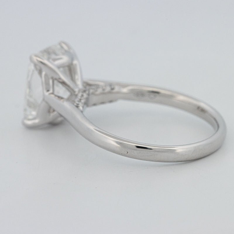 3.51 CT Cushion Cut Under - Halo Solitaire Ring (LG) - ZIZOV DIAMONDS