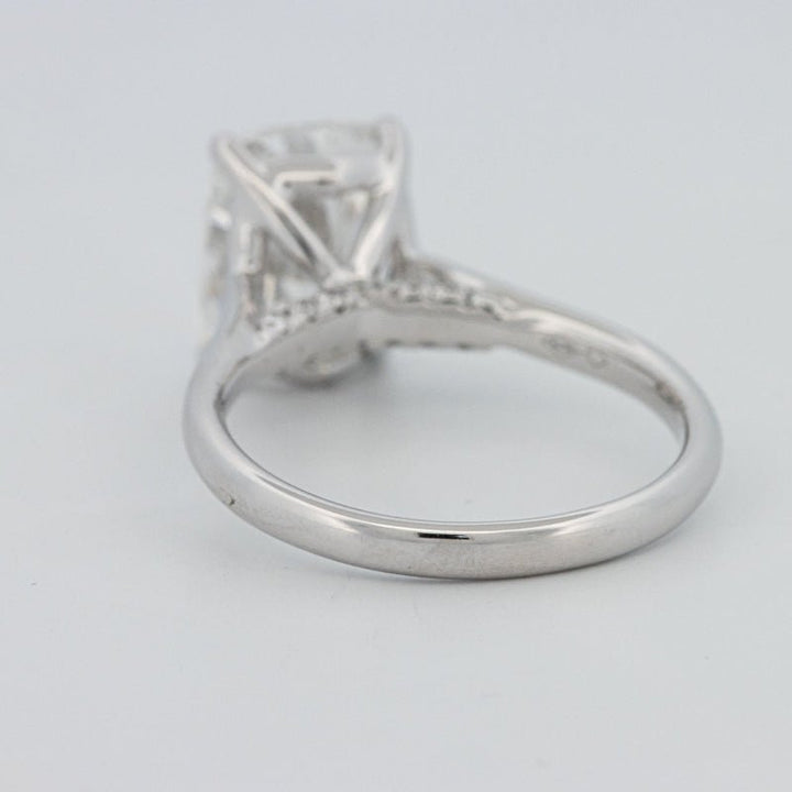 3.51 CT Cushion Cut Under - Halo Solitaire Ring (LG) - ZIZOV DIAMONDS