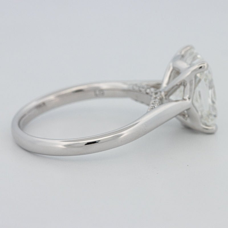 3.51 CT Cushion Cut Under - Halo Solitaire Ring (LG) - ZIZOV DIAMONDS