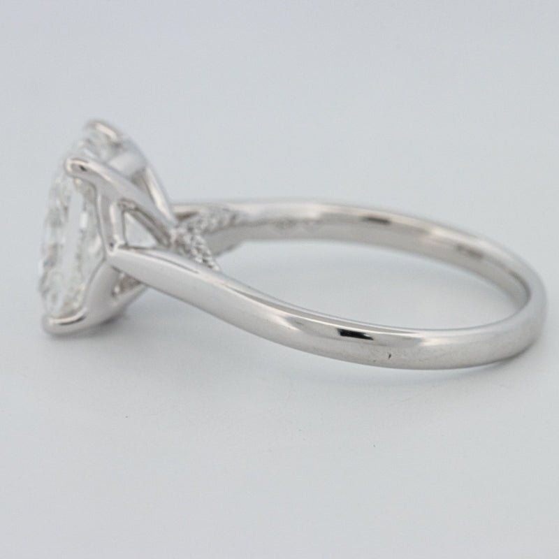 3.51 CT Cushion Cut Under - Halo Solitaire Ring (LG) - ZIZOV DIAMONDS