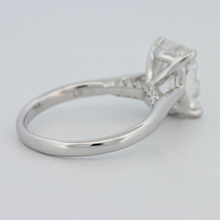 3.51 CT Cushion Cut Under - Halo Solitaire Ring (LG) - ZIZOV DIAMONDS