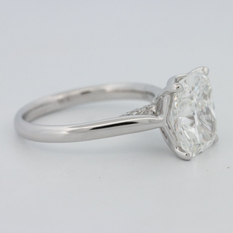 3.51 CT Cushion Cut Under - Halo Solitaire Ring (LG) - ZIZOV DIAMONDS