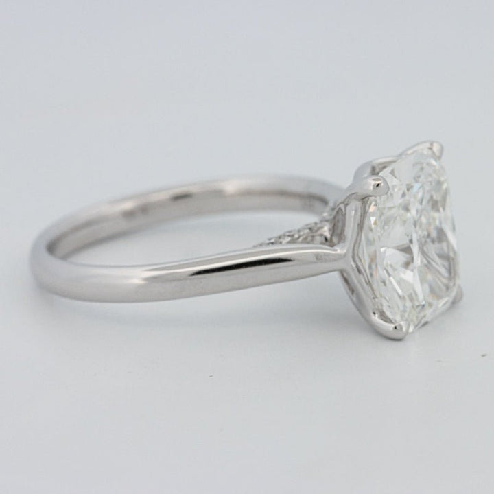 3.51 CT Cushion Cut Under - Halo Solitaire Ring (LG) - ZIZOV DIAMONDS
