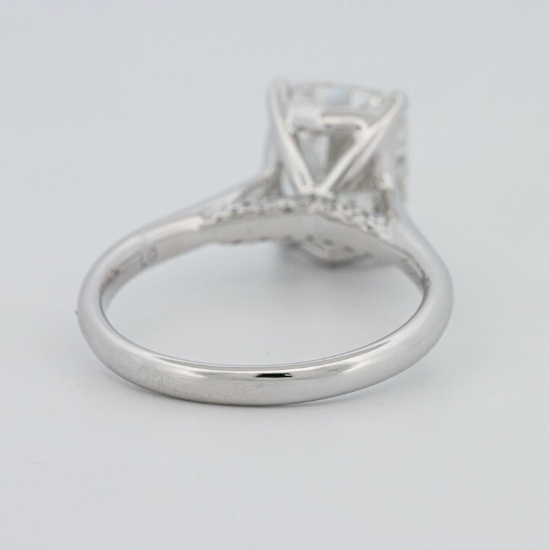 3.51 CT Cushion Cut Under - Halo Solitaire Ring (LG) - ZIZOV DIAMONDS