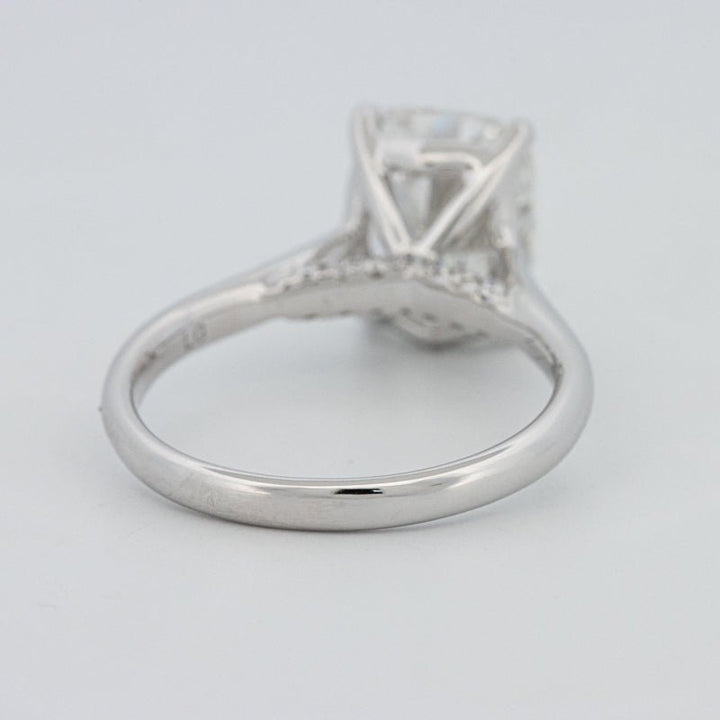 3.51 CT Cushion Cut Under - Halo Solitaire Ring (LG) - ZIZOV DIAMONDS